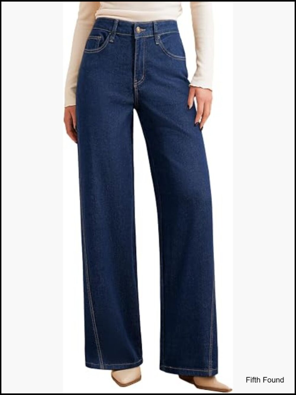 High Waisted Wide Leg Baggy Jeans Straight Leg Denim Pants